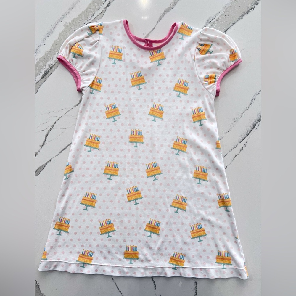 Posh Pickle - Birthday Pima Cotton Play Dress White and Pink